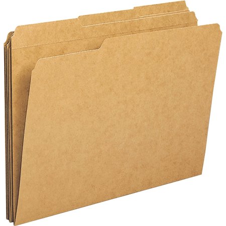 Business Source 1/3-cut Tab Heavy Weight Kraft File Folders, PK100 20890